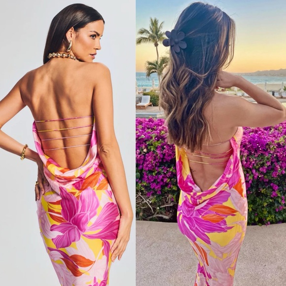 Retrofete Keaton silk maxi dress in botanical floral Size Small NEW! with tags! - Picture 12 of 12